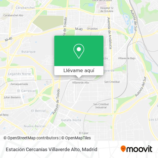 Mapa Estación Cercanías Villaverde Alto