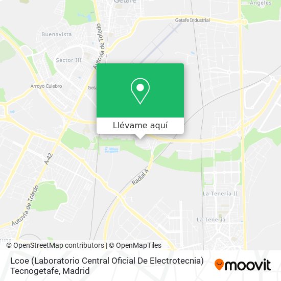 Mapa Lcoe (Laboratorio Central Oficial De Electrotecnia) Tecnogetafe