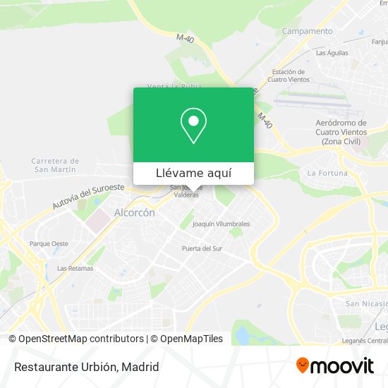 Mapa Restaurante Urbión