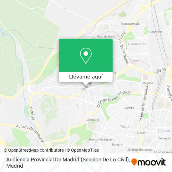 Mapa Audiencia Provincial De Madrid (Sección De Lo Civil)