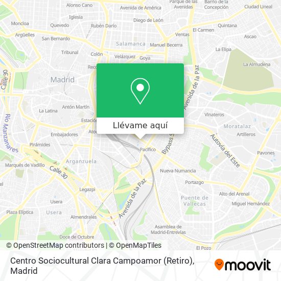Mapa Centro Sociocultural Clara Campoamor (Retiro)
