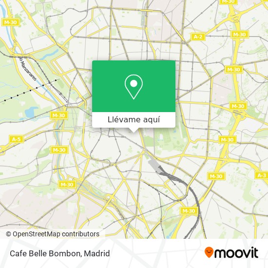 Mapa Cafe Belle Bombon