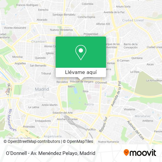 Mapa O'Donnell - Av. Menéndez Pelayo