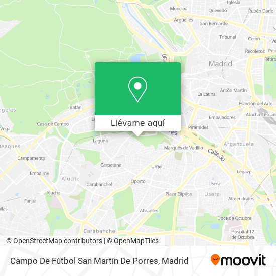 Mapa Campo De Fútbol San Martín De Porres