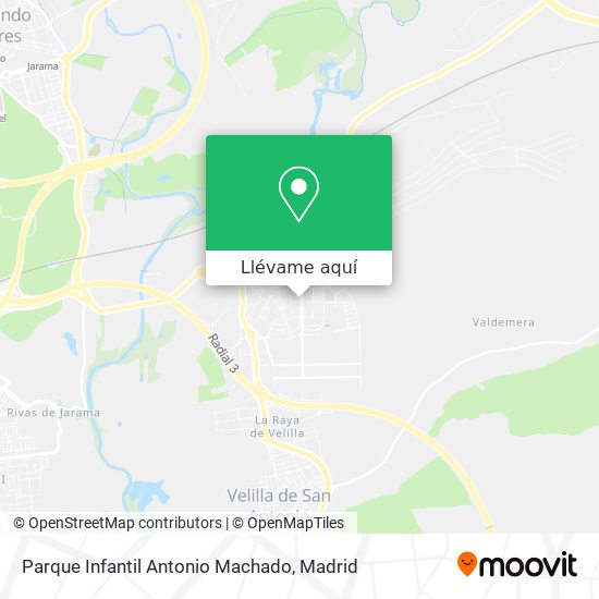 Mapa Parque Infantil Antonio Machado