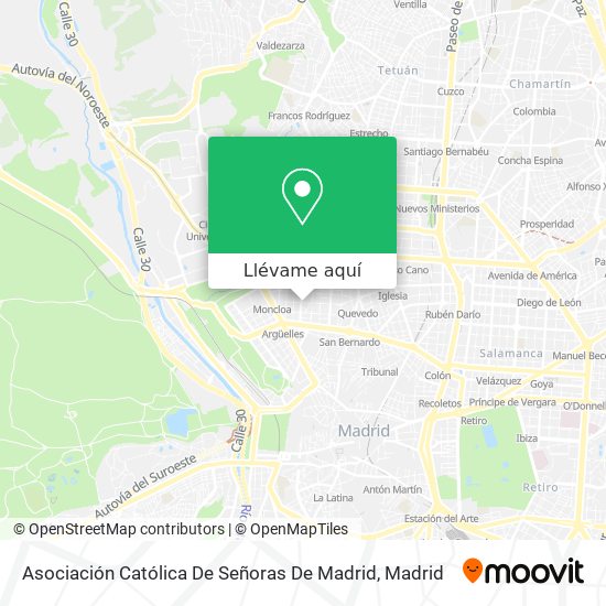 Mapa Asociación Católica De Señoras De Madrid