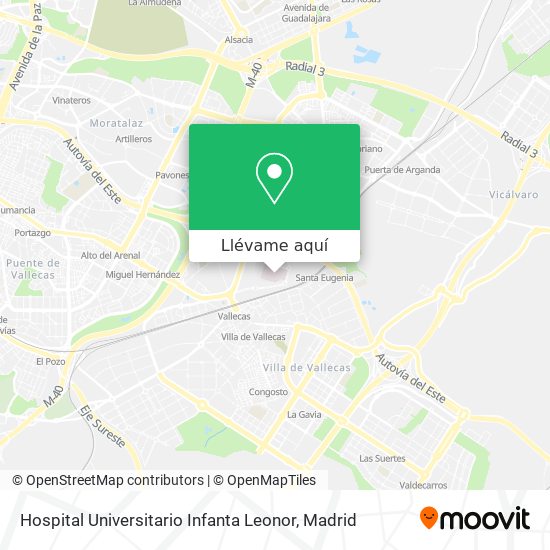 Mapa Hospital Universitario Infanta Leonor