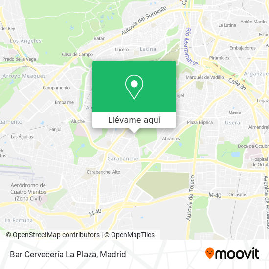 Mapa Bar Cervecería La Plaza