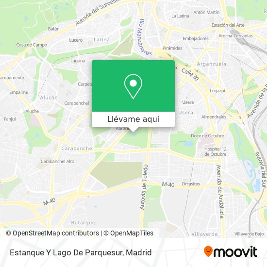 Mapa Estanque Y Lago De Parquesur