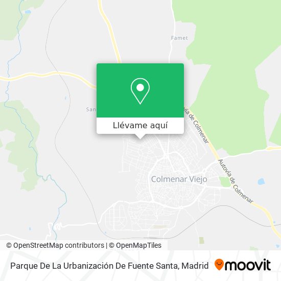 Mapa Parque De La Urbanización De Fuente Santa