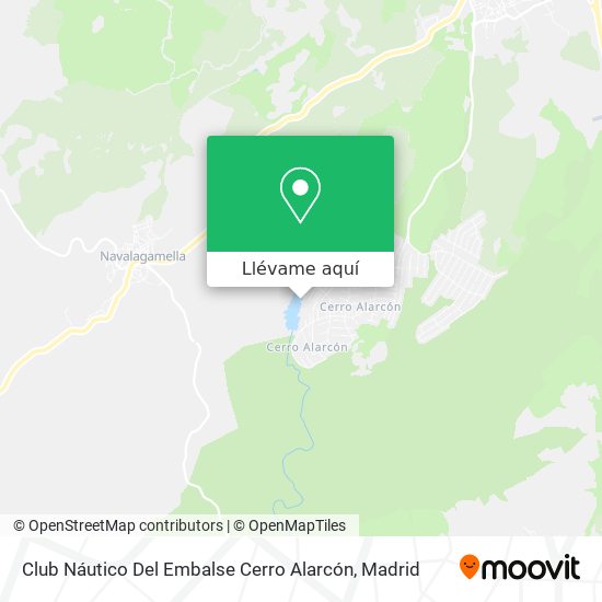 Mapa Club Náutico Del Embalse Cerro Alarcón