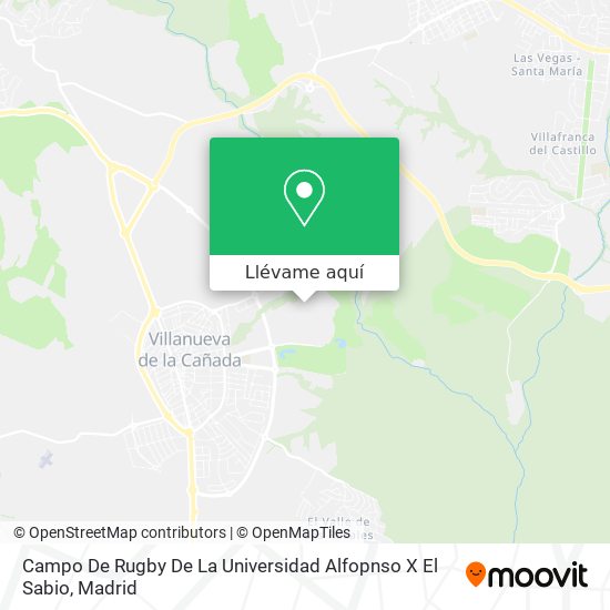 Mapa Campo De Rugby De La Universidad Alfopnso X El Sabio
