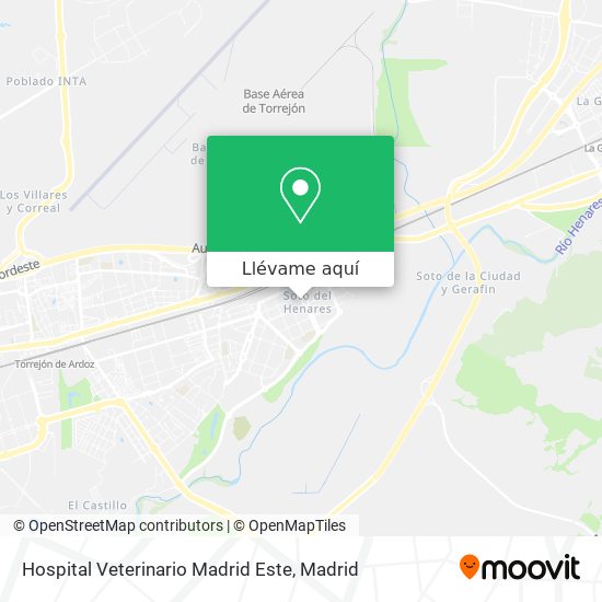 Mapa Hospital Veterinario Madrid Este