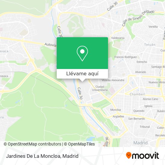 Mapa Jardines De La Moncloa