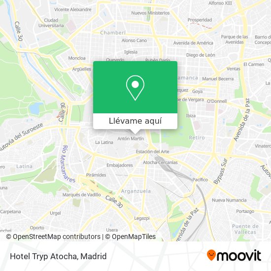 Mapa Hotel Tryp Atocha