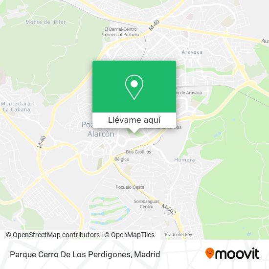 Mapa Parque Cerro De Los Perdigones