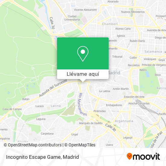 Mapa Incognito Escape Game