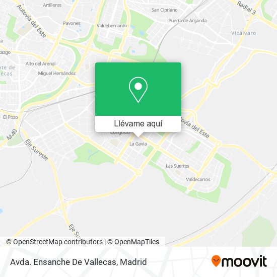 Mapa Avda. Ensanche De Vallecas