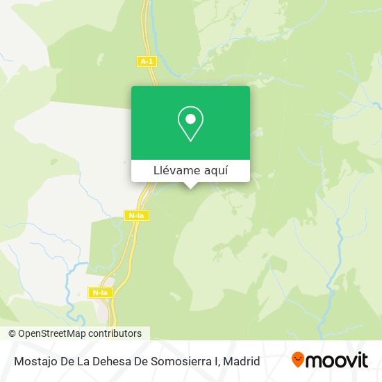 Mapa Mostajo De La Dehesa De Somosierra I