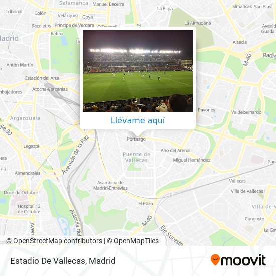 Mapa Estadio De Vallecas