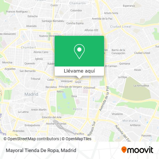 Cómo Mayoral Tienda De Ropa en Madrid en Metro, o Tren?