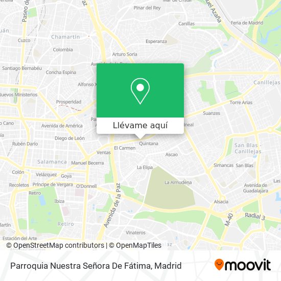 Mapa Parroquia Nuestra Señora De Fátima