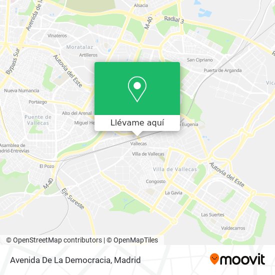 Mapa Avenida De La Democracia