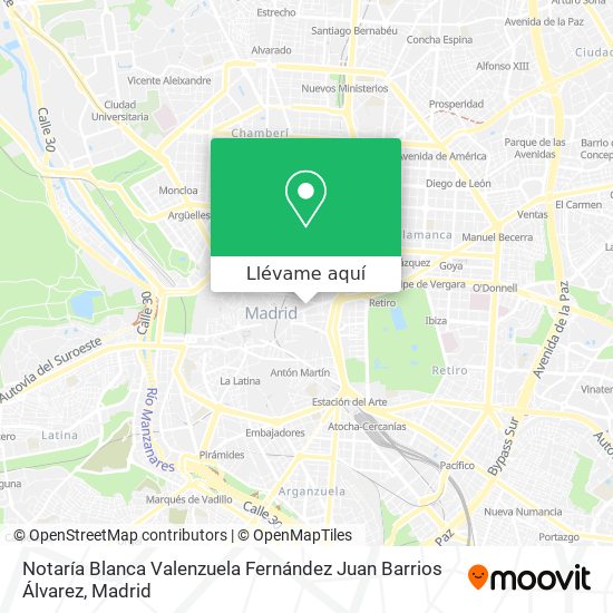 Mapa Notaría Blanca Valenzuela Fernández Juan Barrios Álvarez