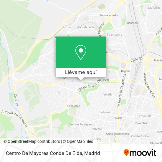 Mapa Centro De Mayores Conde De Elda