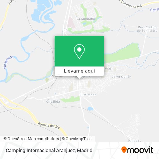 Mapa Camping Internacional Aranjuez