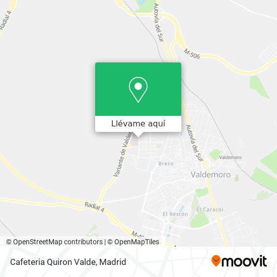 Mapa Cafeteria Quiron Valde