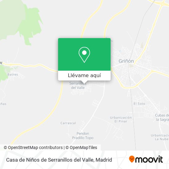 Mapa Casa de Niños de Serranillos del Valle