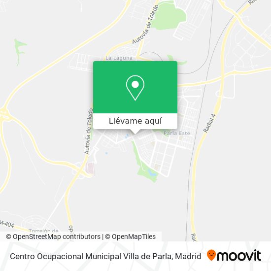 Mapa Centro Ocupacional Municipal Villa de Parla