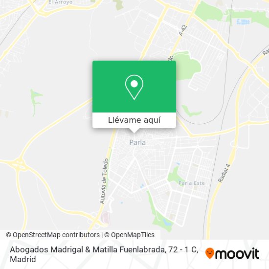 Mapa Abogados Madrigal & Matilla Fuenlabrada, 72 - 1 C