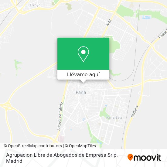 Mapa Agrupacion Libre de Abogados de Empresa Srlp