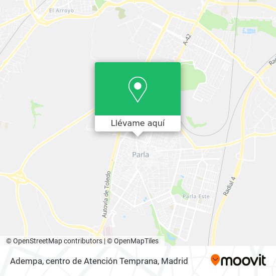 Mapa Adempa, centro de Atención Temprana