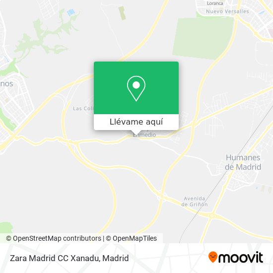 Mapa Zara Madrid CC Xanadu