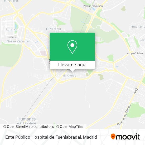 Mapa Ente Público Hospital de Fuenlabradal