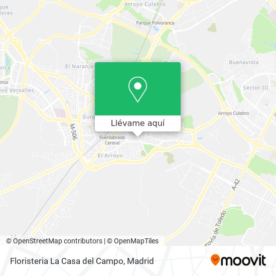 Mapa Floristeria La Casa del Campo