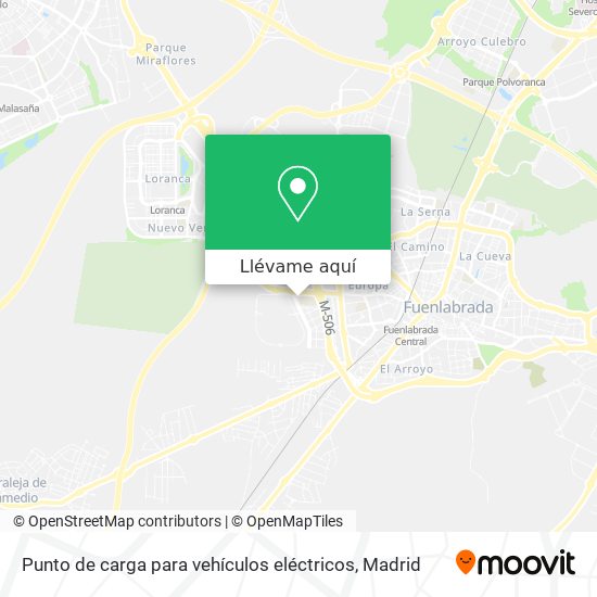 Mapa Punto de carga para vehículos eléctricos