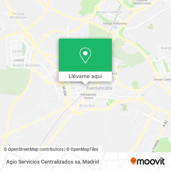 Mapa Agio Servicios Centralizados sa