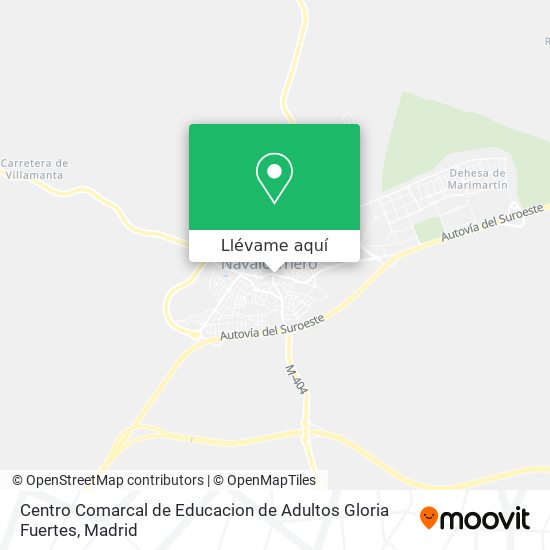 Mapa Centro Comarcal de Educacion de Adultos Gloria Fuertes