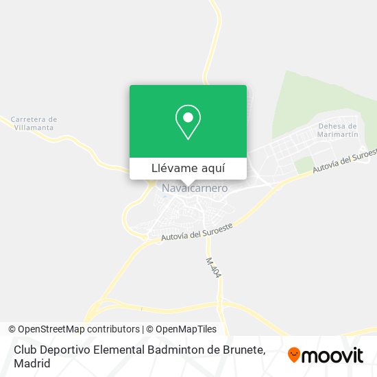 Mapa Club Deportivo Elemental Badminton de Brunete