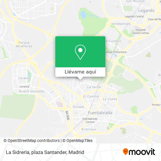 Mapa La Sidrería, plaza Santander
