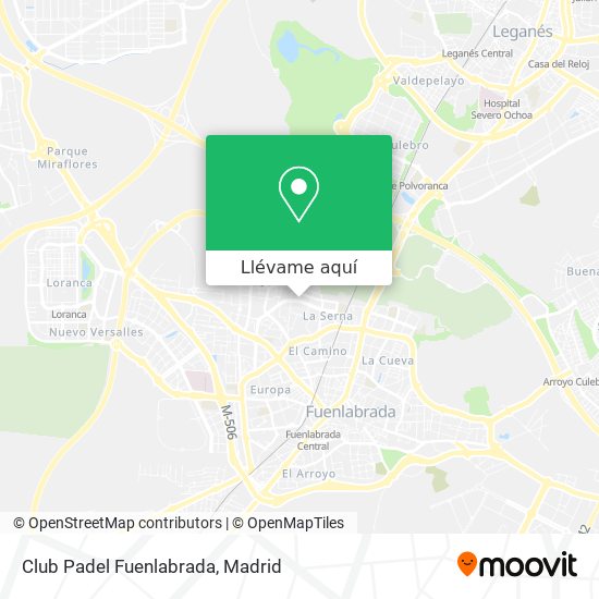 Mapa Club Padel Fuenlabrada