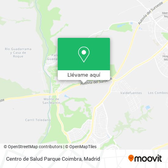 Mapa Centro de Salud Parque Coimbra