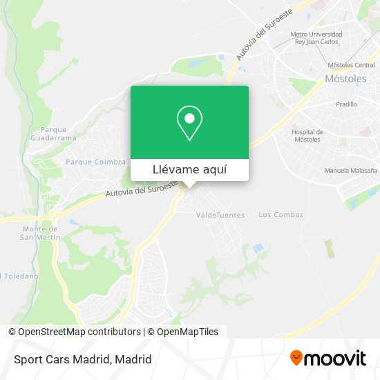 Mapa Sport Cars Madrid