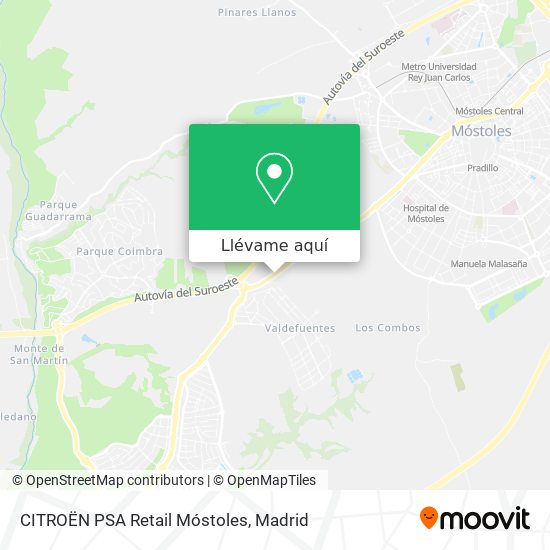 Mapa CITROËN PSA Retail Móstoles