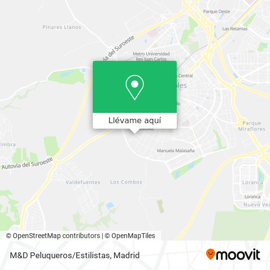 Mapa M&D Peluqueros/Estilistas