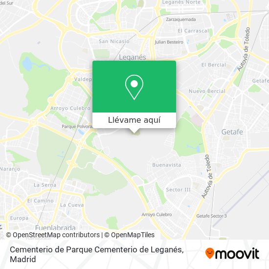 Mapa Cementerio de Parque Cementerio de Leganés